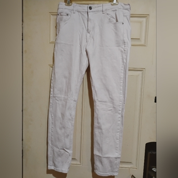 Qazel Vorrlon Size Small White Jeans Size 33 - Picture 2 of 7